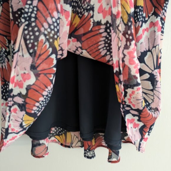 Boden Pink and Yellow A-Line Skirt - Picture 8 of 10